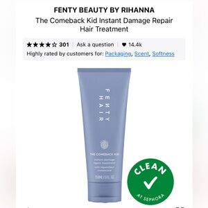 Fenty Beauty The Comeback Kid Instant Damage Repair
Hair Treatment